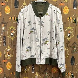 Faherty Tropical Print Bomber Jacket